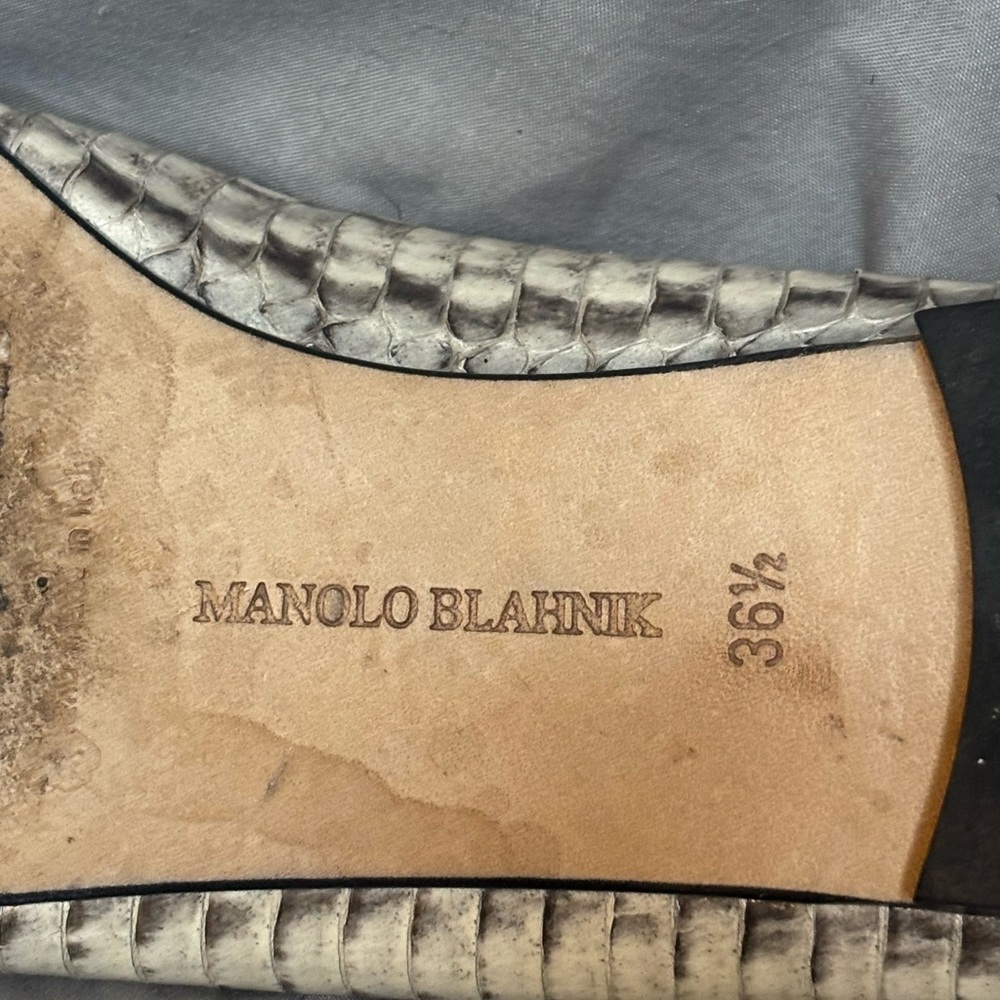 Manolo Blahnik Python Snakeskin Ballet Flats Size… - image 5